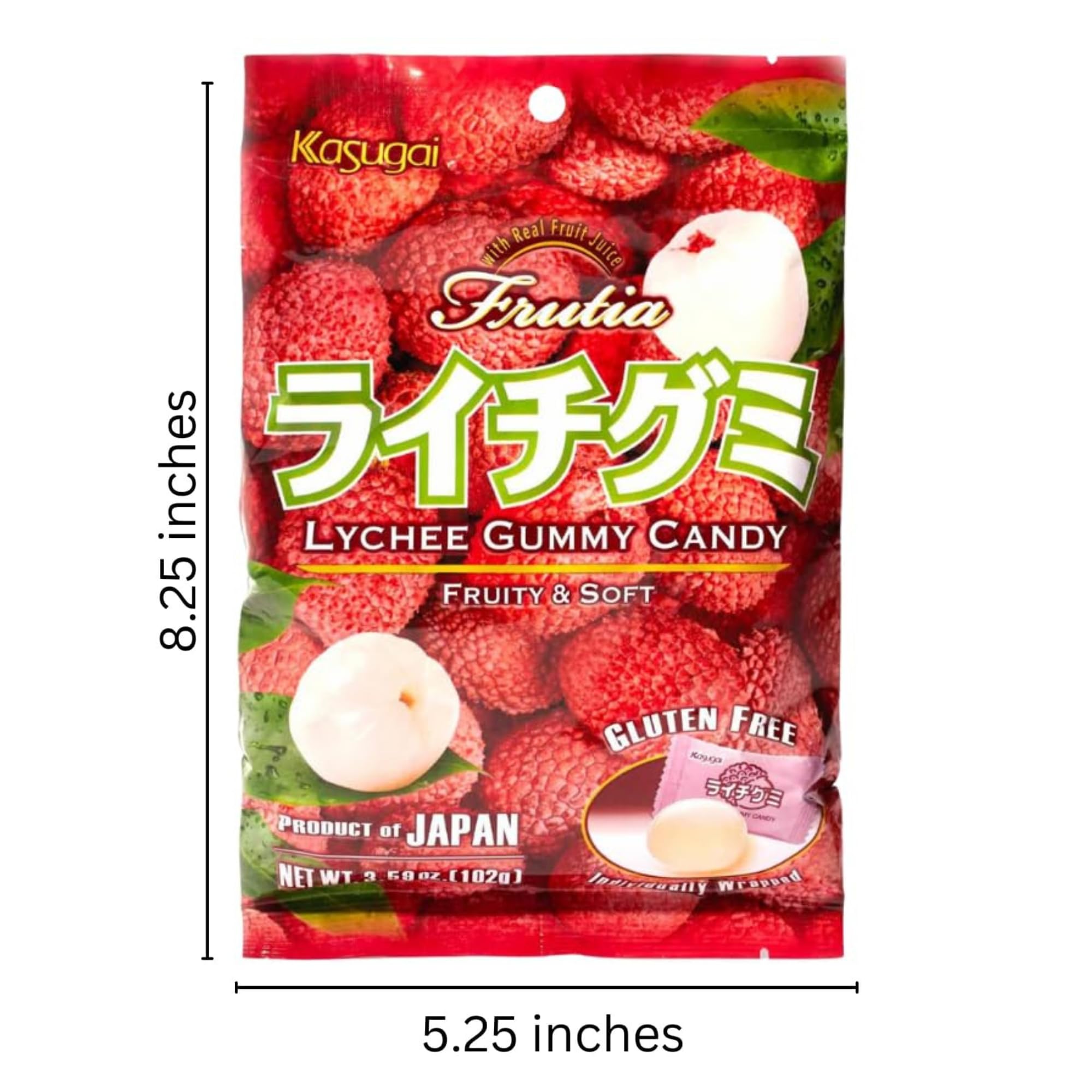 Amazon.com : Kasugai Japanese Gummy Candy with Real Fruit Juice (4